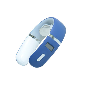 Blue and white smart electric neck massager device EDEN.