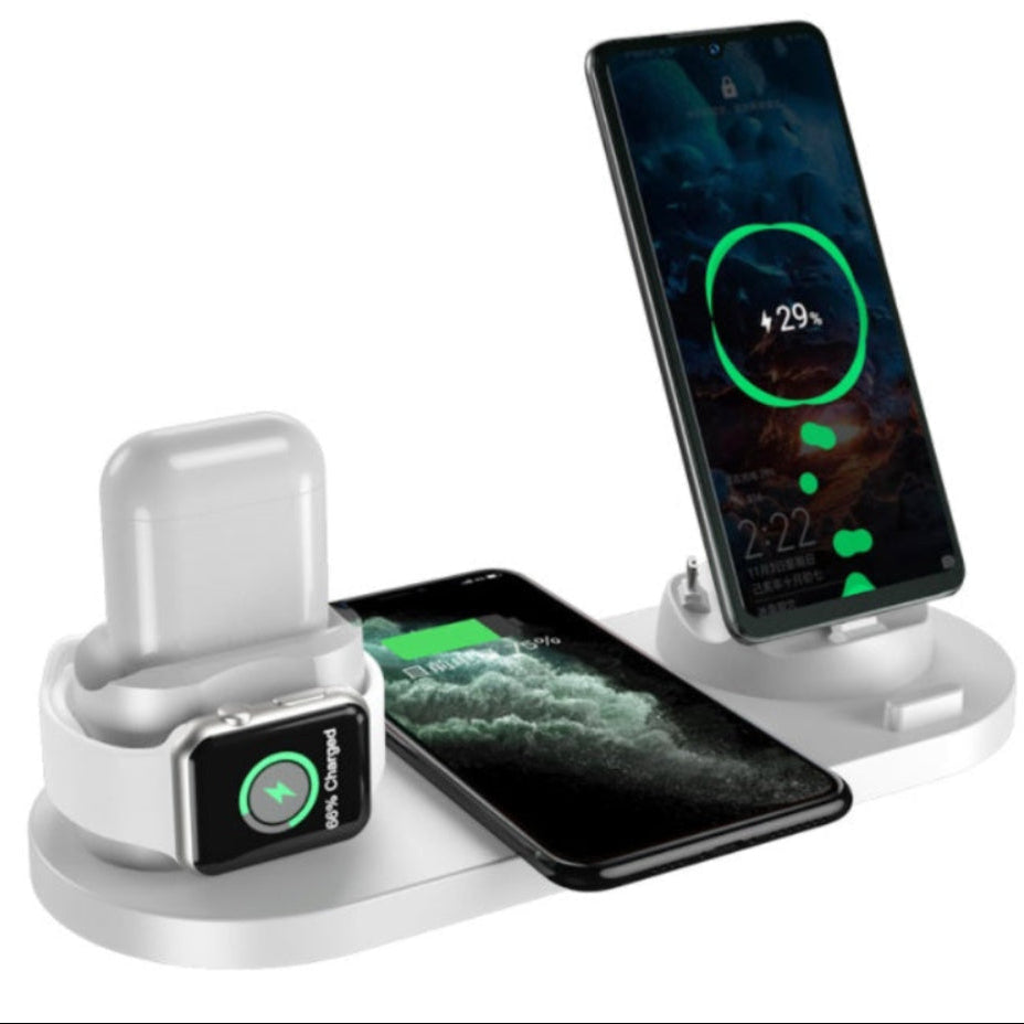 Multi device wireless charging station docking several electronic gadgets EDEN.