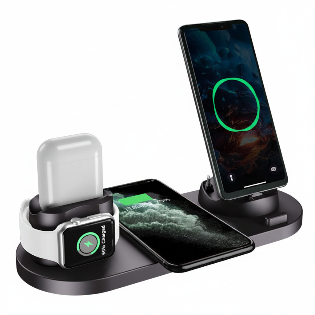 Black charging dock clean