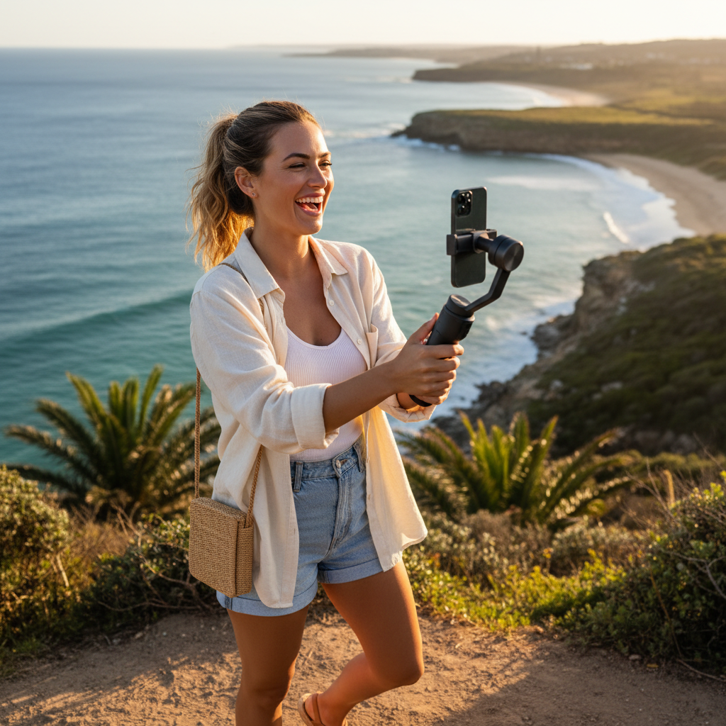 Woman with AI Gimbal